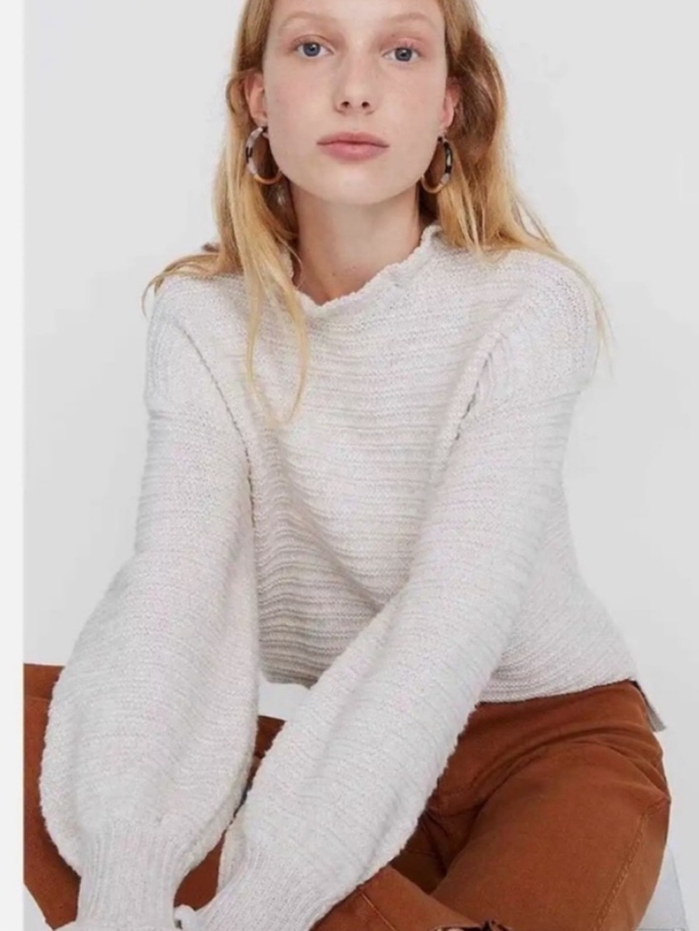 Madewell Cream Sweater Size Medium